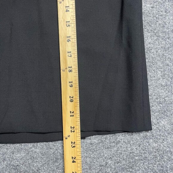 Theory Womens A Line Skirt Black Above Knee Back Slit Stretch Wool Blend Solid 0 - Picture 7 of 7